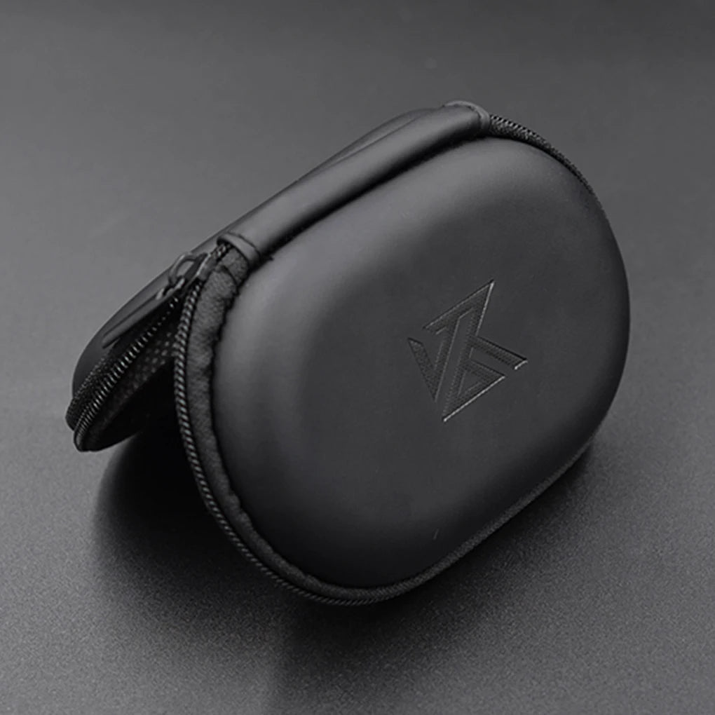 KZ Earphones Case PU Leather Oval Headphone Box Bag Travel Dustproof Organizer Small Holder Headset Accessories