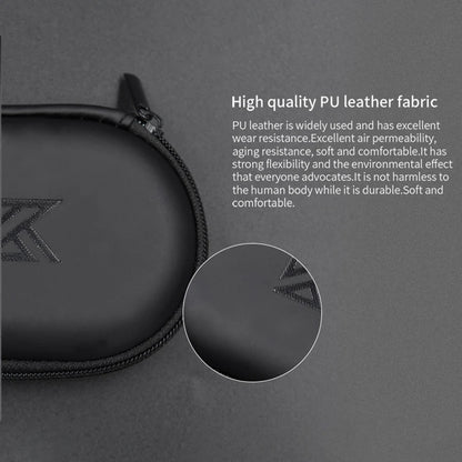 KZ Earphones Case PU Leather Oval Headphone Box Bag Travel Dustproof Organizer Small Holder Headset Accessories