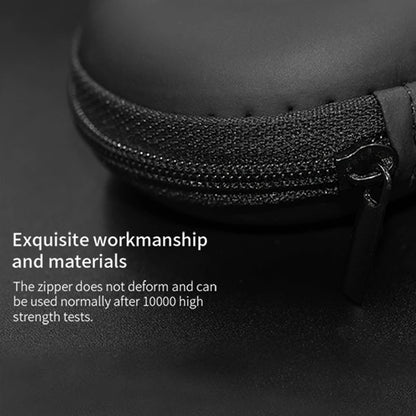 KZ Earphones Case PU Leather Oval Headphone Box Bag Travel Dustproof Organizer Small Holder Headset Accessories